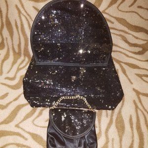 Black sequin bags